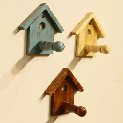 Clothing store hanger hook wall hanging wood point hanging clothes on the wall display rack wall hook is hanging retro single hook