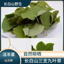 (Recommended by Sister Yin) Changbai Mountain wild three-branch nine-leaf grass epimedium fairy spleen 125g Chinese herbal medicine