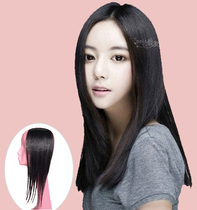 Temperament split long bangs hair extension piece invisible natural cushion hair fluffy hair supplement hair piece wig long straight hair without trace