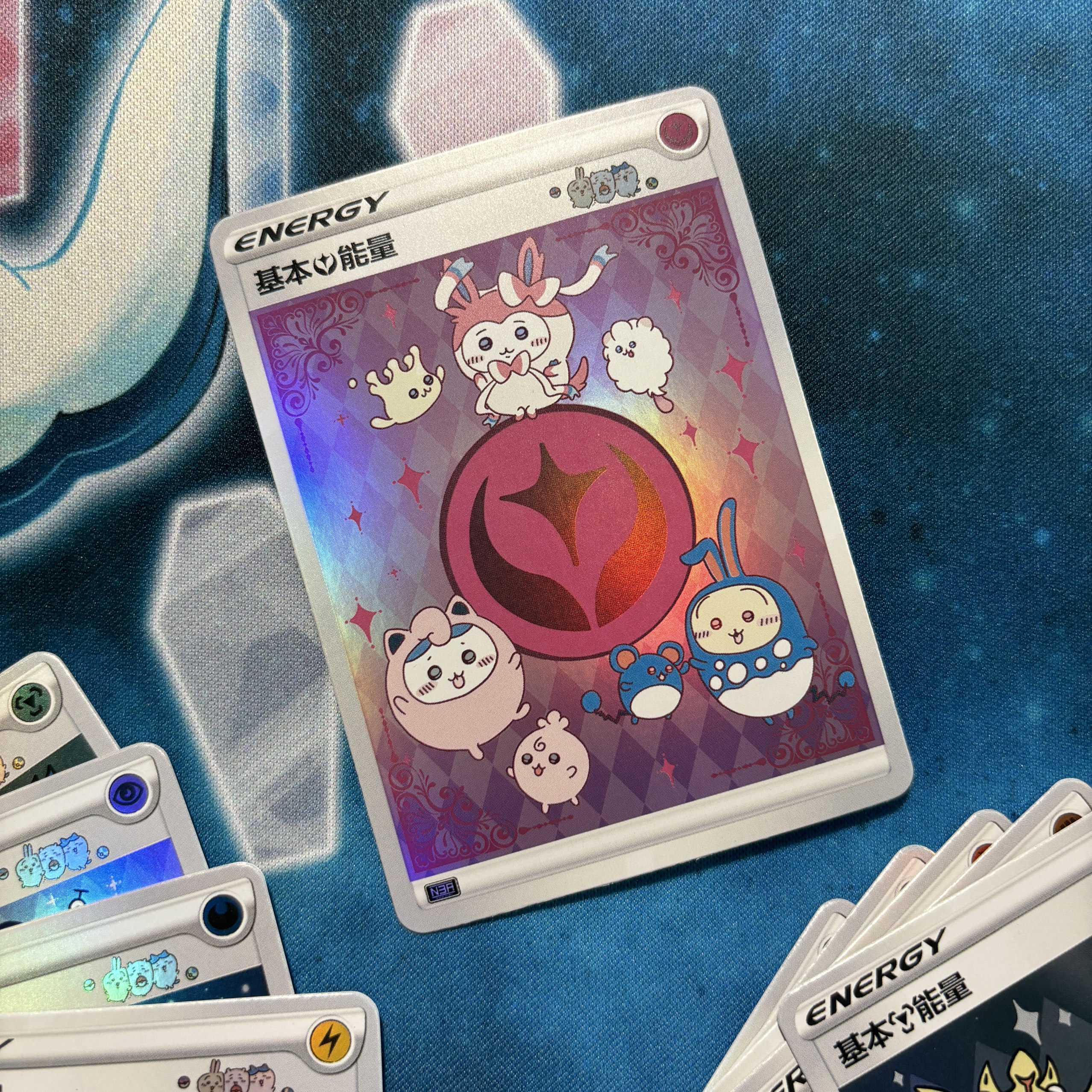 Настольная игра 关注领券【chiikawa】宝可梦ptcg代牌同人能量 N3A