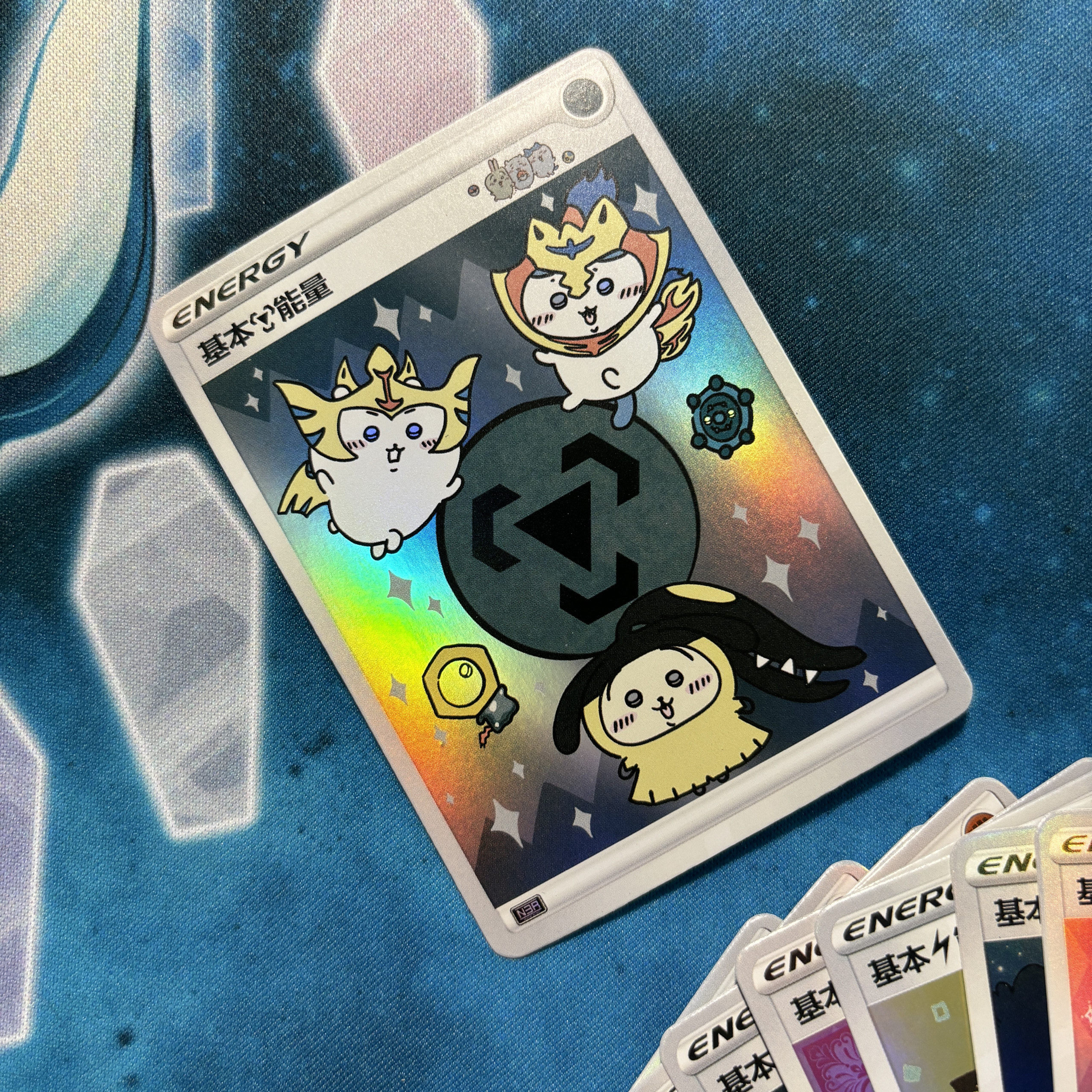 Настольная игра 关注领券【chiikawa】宝可梦ptcg代牌同人能量 N3A