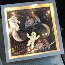 Moon 520 Valentines Day gift to girlfriend Commemorative Photo Frame Custom Diy Couple Birthday Cross Year Gift