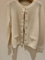 JESSIE counter 2023 autumn womens round neck knitted cardigan DMFFM042-1999