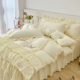 Комплект для принцессы, хлопковое одеяло, пододеяльник, покрывало, корейская простыня, популярно в интернете, 4 предмета