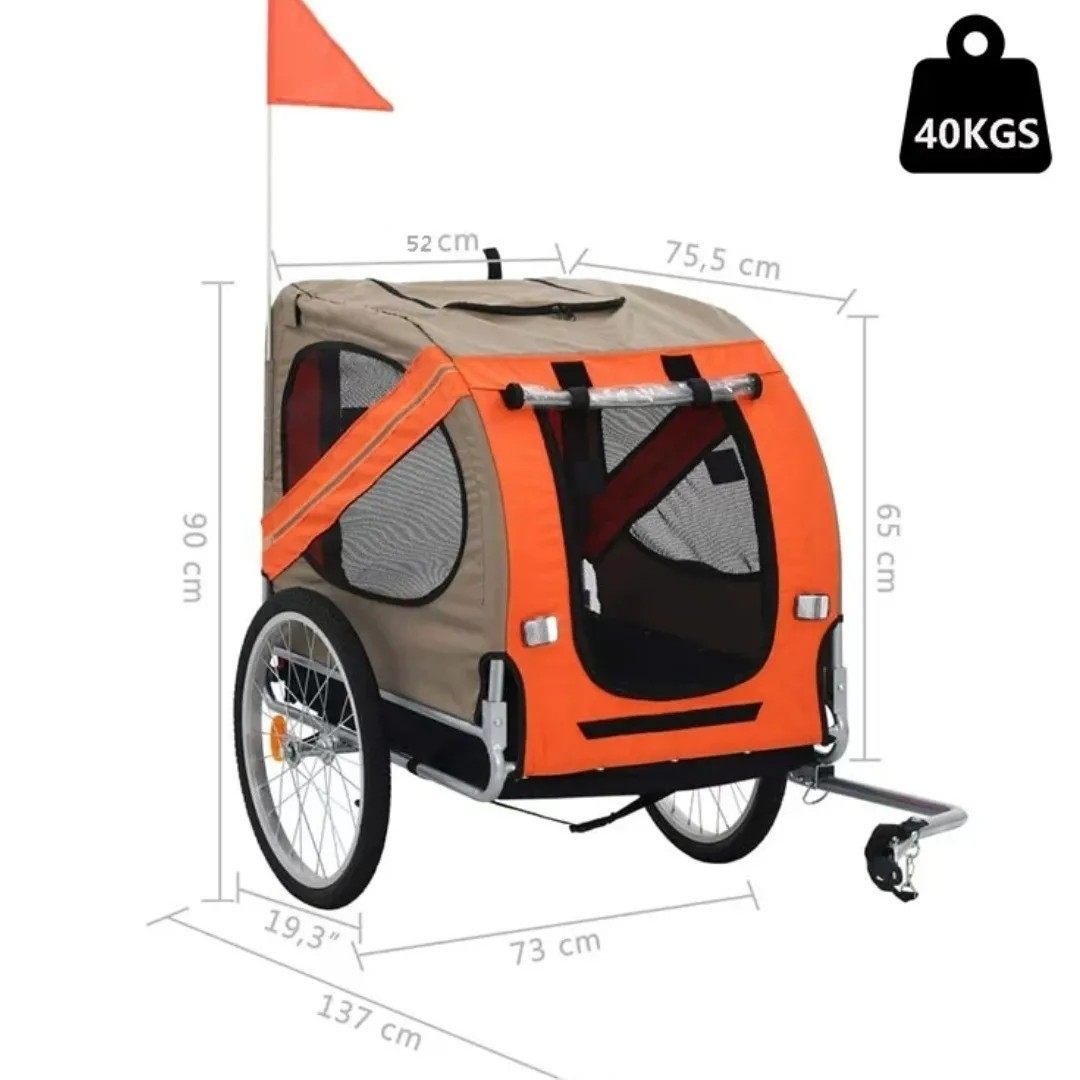 欧米でベストセラーのペット用折りたたみ自転車トレーラー。軽量でアウトドア旅行に便利です。