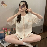 Милая пижама, летний комплект для принцессы, кардиган, короткий рукав, свободный крой