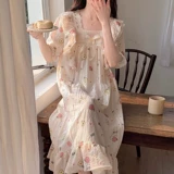 Летняя пижама, юбка, мультяшный милый осенний наряд маленькой принцессы, короткий рукав, свободный крой