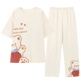 Милый корейский комплект для отдыха, популярно в интернете, короткий рукав