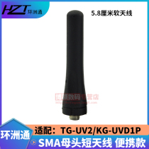 The walkie-talkie antenna is soft and suitable for the short antenna TG-UV2 of Senheix 8800 European kg-uvd1P handstand.