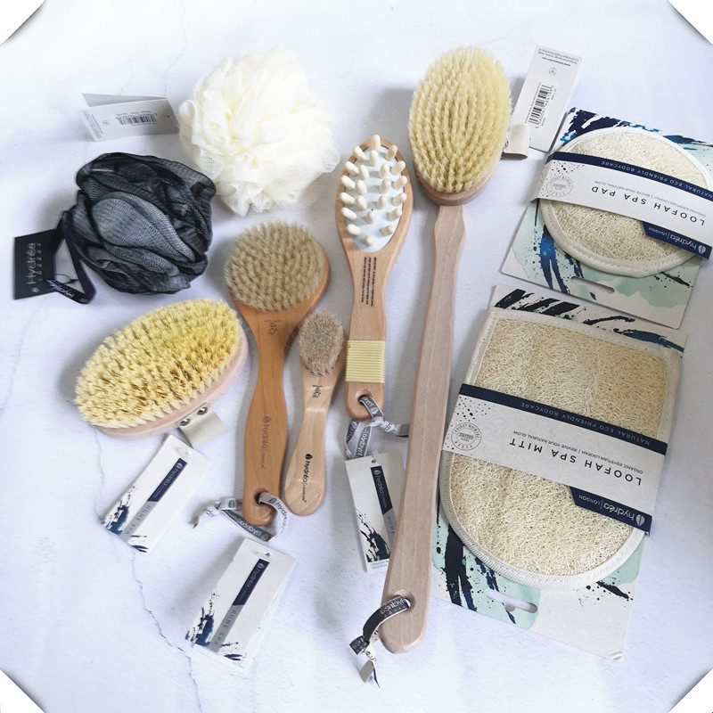 Hydréa Hydrea London Bath Ball Boar Bristle Cleansing Brush Cactus Dry Massage Body Brush