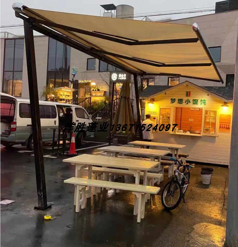 Shanghai manufacturers custom open-air retractable canopy stall canopy retractable awning awning retractable canopy