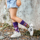 欧美潮牌ins彩色时尚动感流行个性滑板运动儿童中长筒不对称AB袜 mini 2