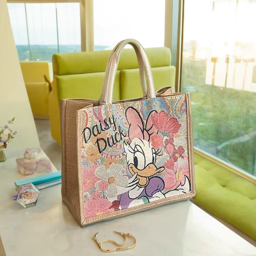 Шоппер, вместительная и большая льняная сумка