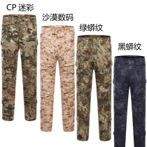 Special forces frog pants Fire Phoenix rice color suit black python pattern tactical rice color casual summer training pants