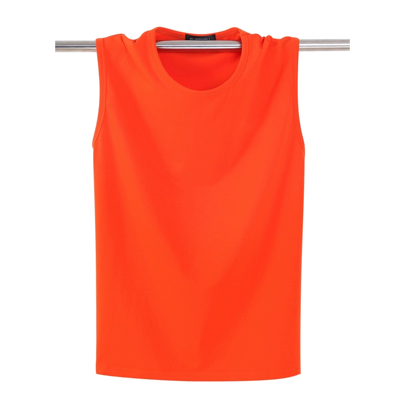 Mùa hè mới không tay vest nam cotton phần mỏng thể thao đáy vai rộng t-shirt kích thước lớn màu rắn vòng cổ mồ hôi vest