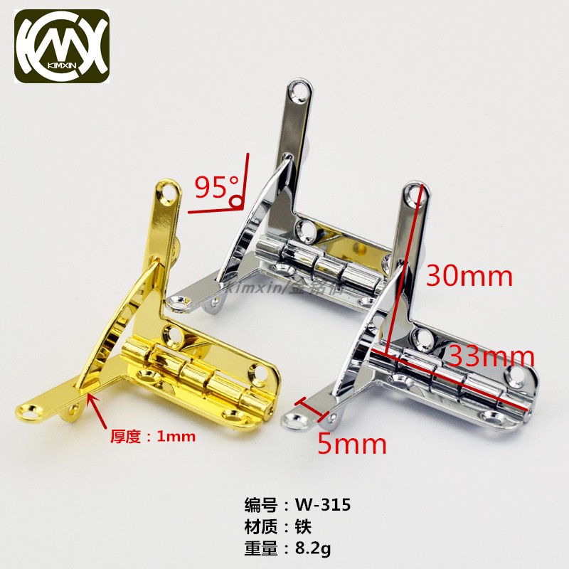30 30 * 33 * 95 degrees hinge wood case 7 words hinge iron material full polished upscale electroplating gold and silver two colors 315