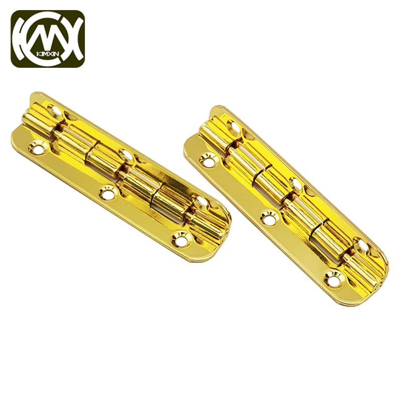 50mm long small hinges unfolded 90 ° rounded corners hinged wood case Five gold accessories wood box hinges W-046
