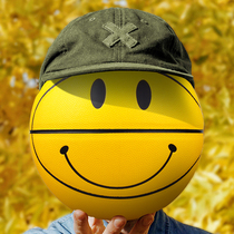 Yellow Smiley Face Basketball No 7 Adult Outdoor Basketball No 5 Primary School Kindergarten Youth Net celebrity personality basketball