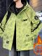 Tie-dye jacket for boys in autumn and winter plus velvet and thickened student hooded men's student teenagers handsome loose jacket