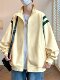 Jacket men's cardigan sweatshirt men's spring and autumn students' velvet thickened trendy brand loose spring clothing youth tops