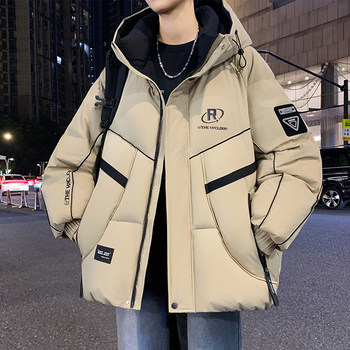 2025 New Men's Winter Thickened down Jacket Trendy Brand Coat for Teenagers and Male Students Warm and Cold-Resistant Puffer Jacket