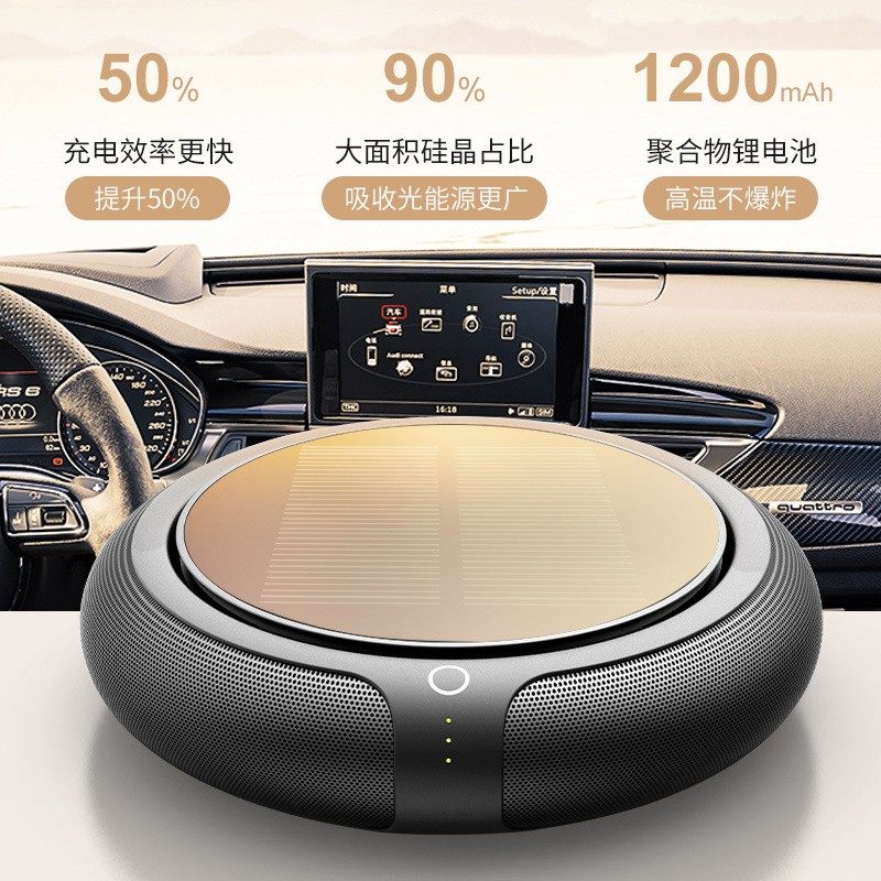 Solar Car Air Purifier Small Smart Purifier Wireless Negative Ion Car Air Purifier