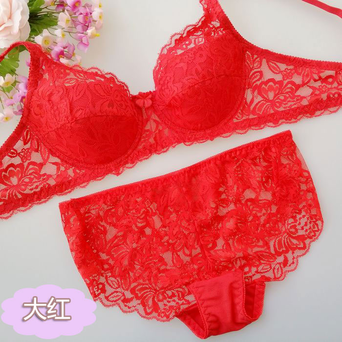 Mùa hè siêu mỏng gợi cảm ren rắn màu đồ lót nữ tập hợp phần mỏng áo ngực thoáng khí hai bộ đồ bơi đẹp
