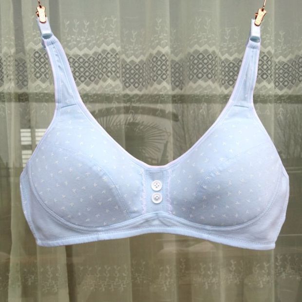2 mảnh cotton bra bra bra không có vành phát triển thời kỳ sinh viên bra bra bra ba vú váy đầm đẹp