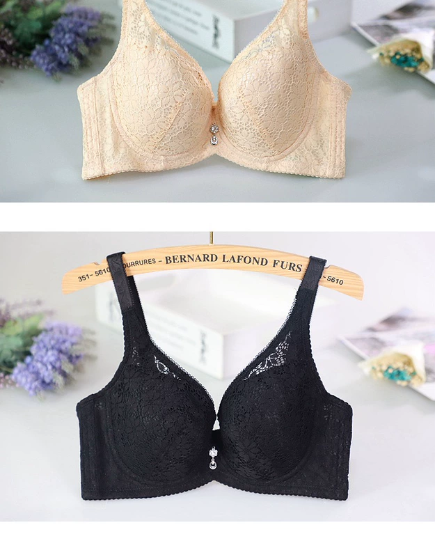 Kích thước lớn ngực lớn cho thấy nhỏ đầy đủ áo ngực ren gợi cảm vòng thép mềm áo ngực mà không có miếng bọt biển mỏng đồ lót nữ áo lót