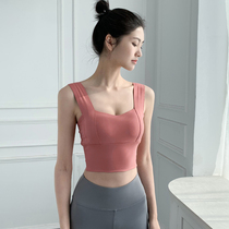 Sports underwear women shockproof gathered shape beauty back outside the gym camisole yoga bra top women