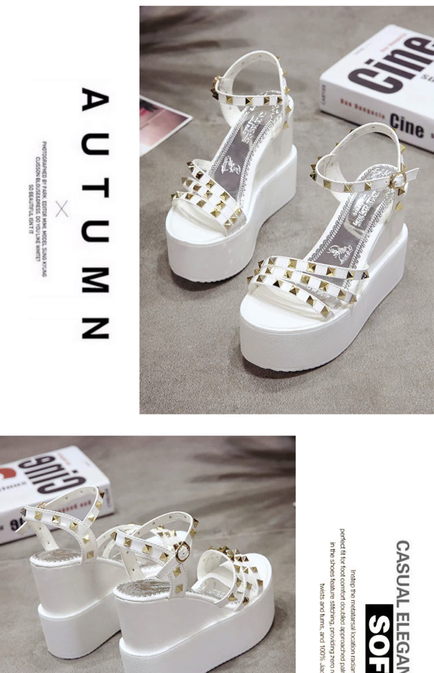 Nêm tăng thêm với đôi sandal lưới đỏ nữ 12cm mới mùa hè đế dày đế cá hoang dã siêu cao với giày Roman - Sandal mẫu dép nữ đẹp 2021