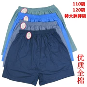 4 túi Quần cotton nam trung niên và dài đầy đủ box Quần boxer rộng eo cao bằng vải cotton