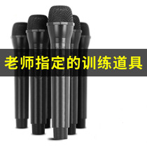 Fake microphone props Small reporter interview microphone model childrens toy simulation microphone performance custom wheat card