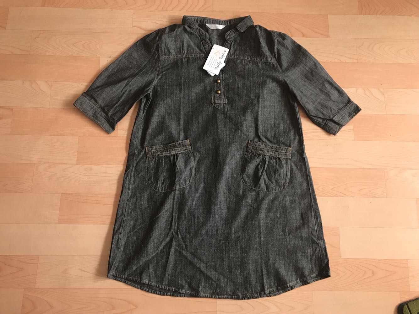 Export Japan Original Single Foreign Trade Pure Cotton Casual Loose Short Sleeve Shirt Denim Shirt