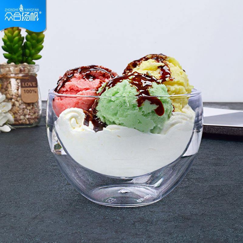 Transparent Bilayer Round Hemisphere Water Crystal Cup Mousse Cup Thousands Layer Cake Cup Mini Mousse Cake Baking Packaging