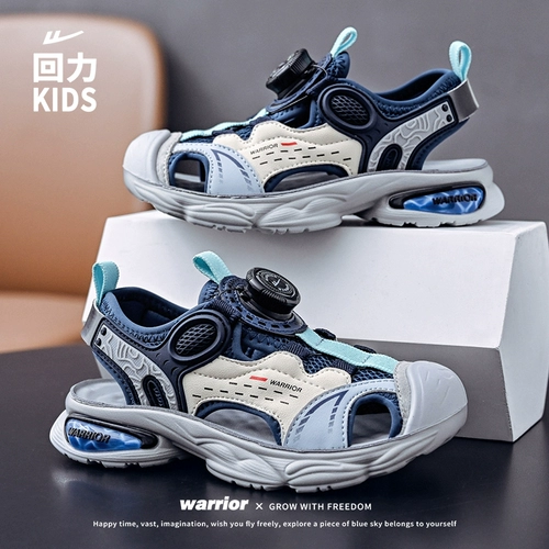 Warrior, детская сумка для мальчиков, летние сандалии, детская спортивная пляжная обувь, слайдеры, тапочки, мягкая подошва