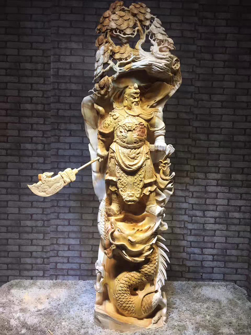 Muyugen Carving Factory Panasonic Yulongguan Public Guan Yuguan Erye Statue Living Room Office Decoration Direct Sales - Taobao
