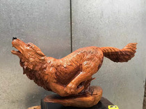 Wood in The Root Carving Factory camphor wood wolf line wolf sex team office ornaments direct household goods