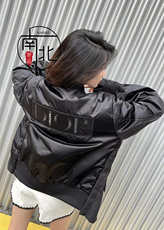 Куртка dior/迪奥 22fw新款 字母双拉链拼接棒球服连帽夹克男 长袖外套女 Dior/22FW