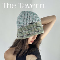 TheTavern South Korea MISUABARBE 21SS Sky blue woven sunshade Wild wide-brim fisherman hat