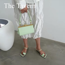  TheTavern Korea Reike Nen spot design 3-color Layer Flip-Flops Lizard Leather Slippers