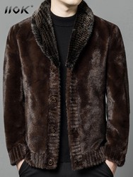 IIOK mink velvet fur all -round coat father, father, middle -aged male winter leather coat densely dressing fur coat mink hair