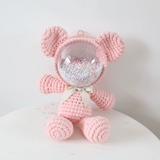 Акриловая вязаная сумка ручной работы, рюкзак, трикотажная сумка через плечо, набор материалов, с медвежатами, «сделай сам»