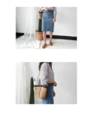 Соломенная плетеная пляжная сумка на одно плечо, 2019 года