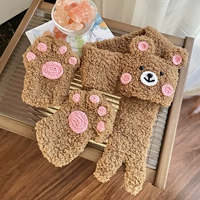 Перчатки кофейного медведя (материалы+инструменты)