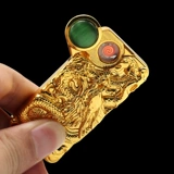 Зажигалка с зарядкой, ультратонкее ветрозащитное электронное ювелирное украшение с боковым колесиком, с драгоценным камнем