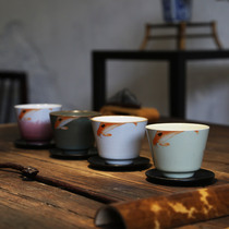 Chinese kiln change Master Cup ceramic tea cup tea cup tea cup retro home Tea Bowl kung fu tea set Puer Black Tea Tea Tea Cup