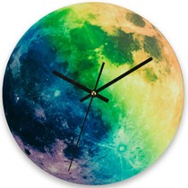 Planet luminous wall clock Moon creative wall clock Living room bedroom silent quartz clock European style clock Childrens room wall clock