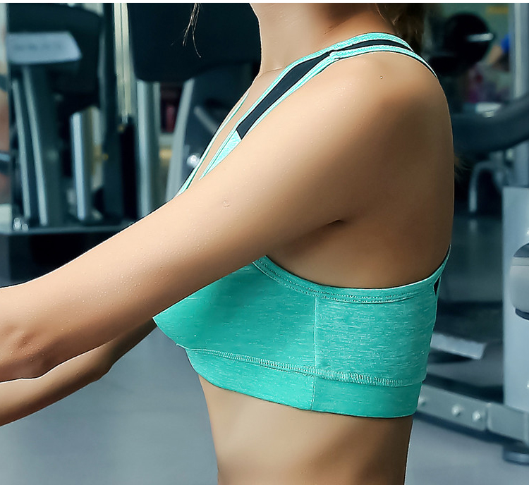 Hàn quốc áo ngực thể thao nữ chống sốc khô vẻ đẹp trở lại yoga đồ lót tập hợp chạy thể dục vest-phong cách áo ngực thoáng khí trang phục tập yoga cho nữ