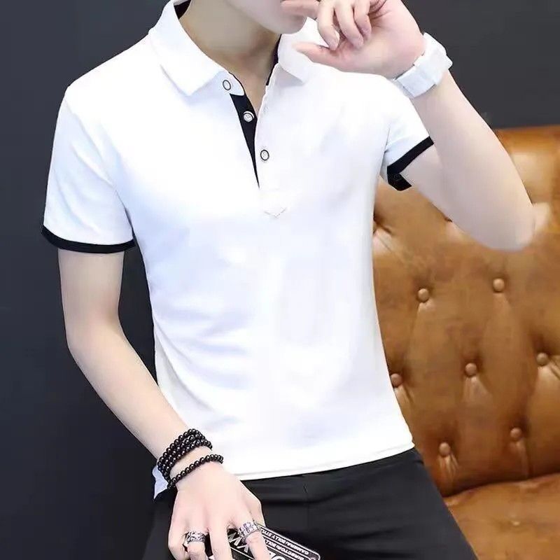 2026 New Short-Sleeved T-Shirt for Men, Spring and Summer New Half-Sleeved T-Shirt, Men's Business Casual Lapel Polo Shirt